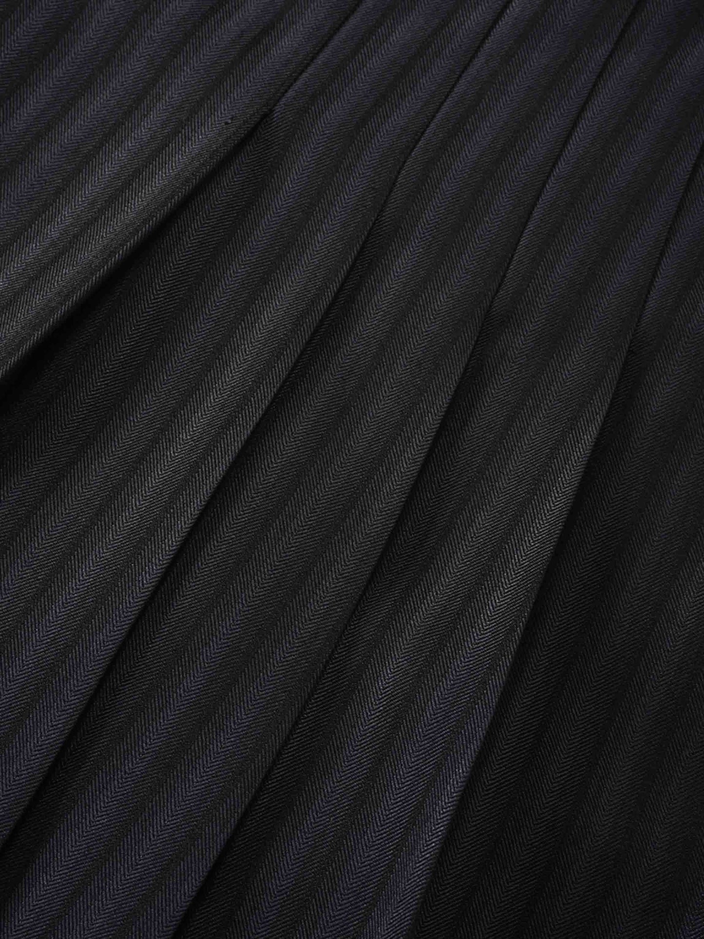 Herringbone Front Pleat Skirt-Grey/Black-4