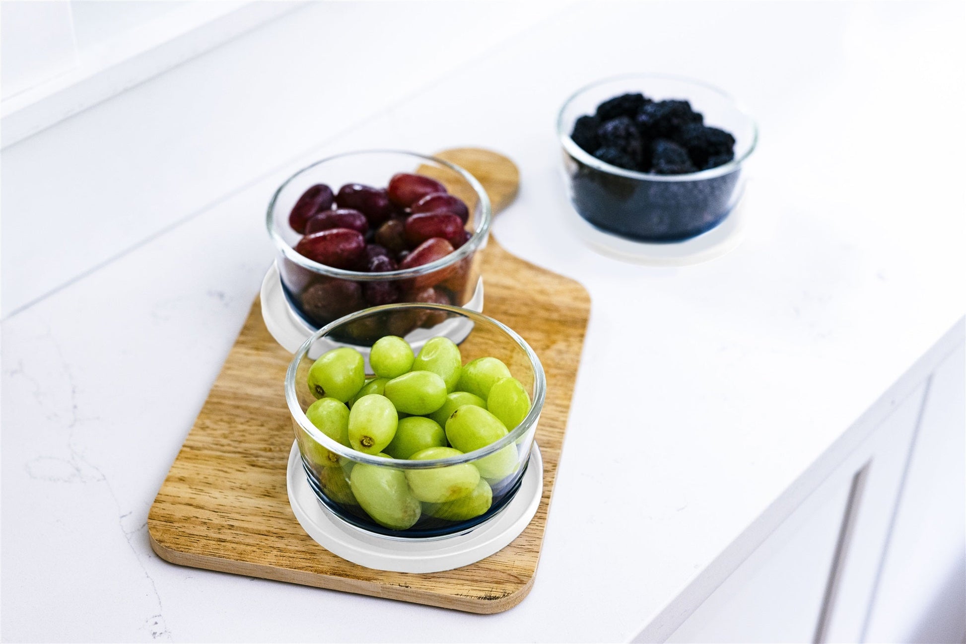 12 Piece (2 Cup / 16oz) Round Glass Food Storage Container Set (6 Containers + 6 Lids) with Bonus Lids-2