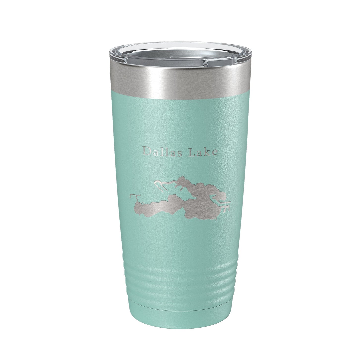 Dallas Lake Map Tumbler Travel Mug Insulated Laser Engraved Coffee Cup Indiana 20 oz-12
