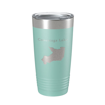 Conestoga Lake Map Tumbler Travel Mug Insulated Laser Engraved Coffee Cup Nebraska 20 oz-12