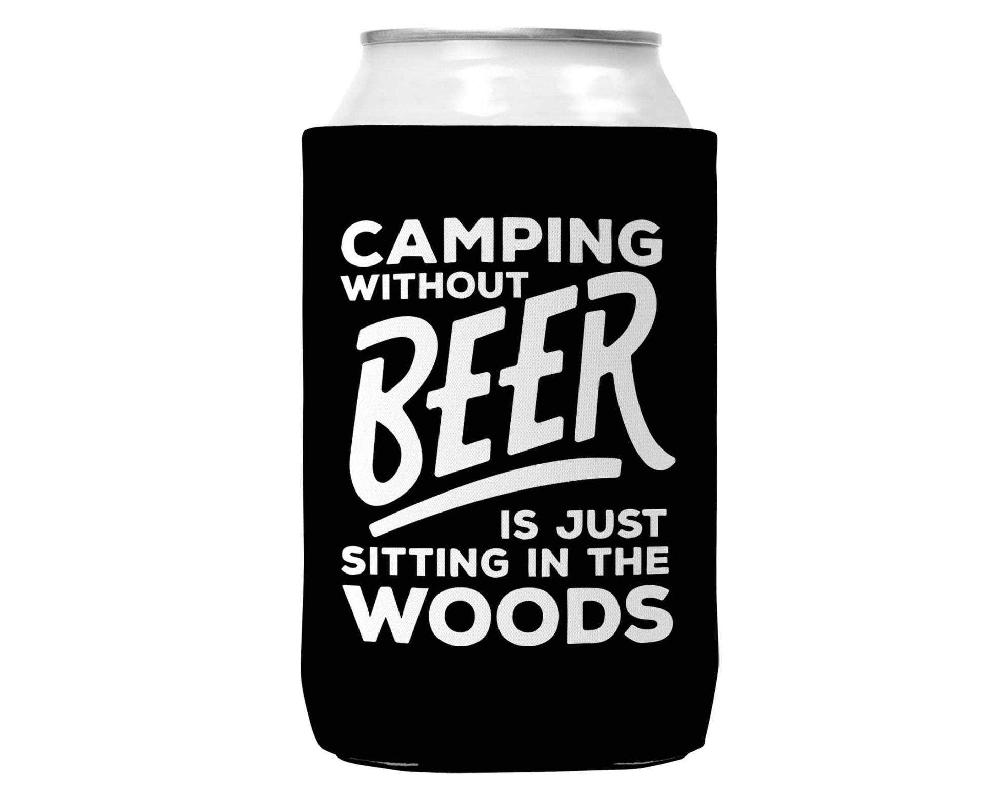Camping Without Beer Can Koozie Cooler for 12oz Cans-1
