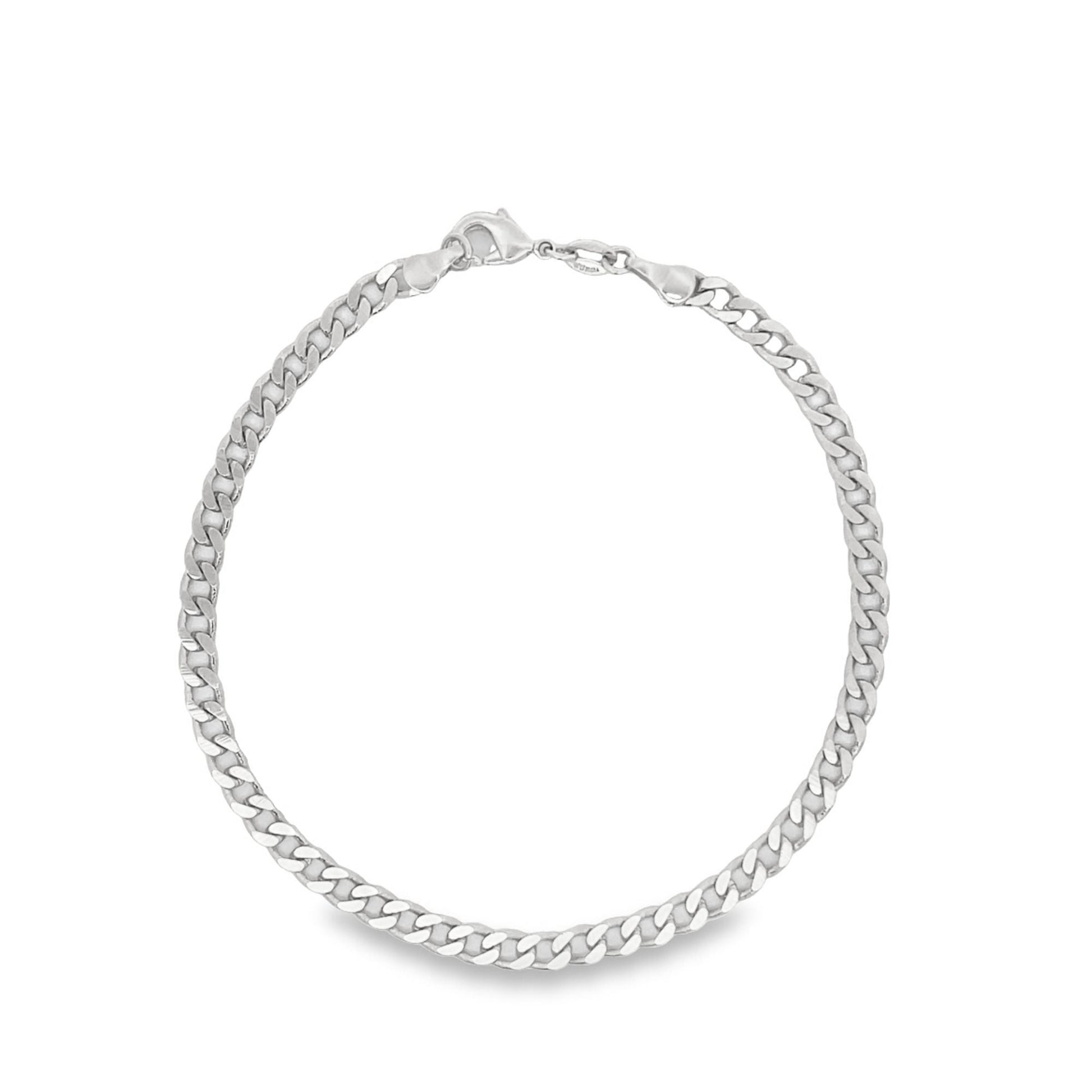 4mm Cuban Curb Link Chain Anklet (E190)-1