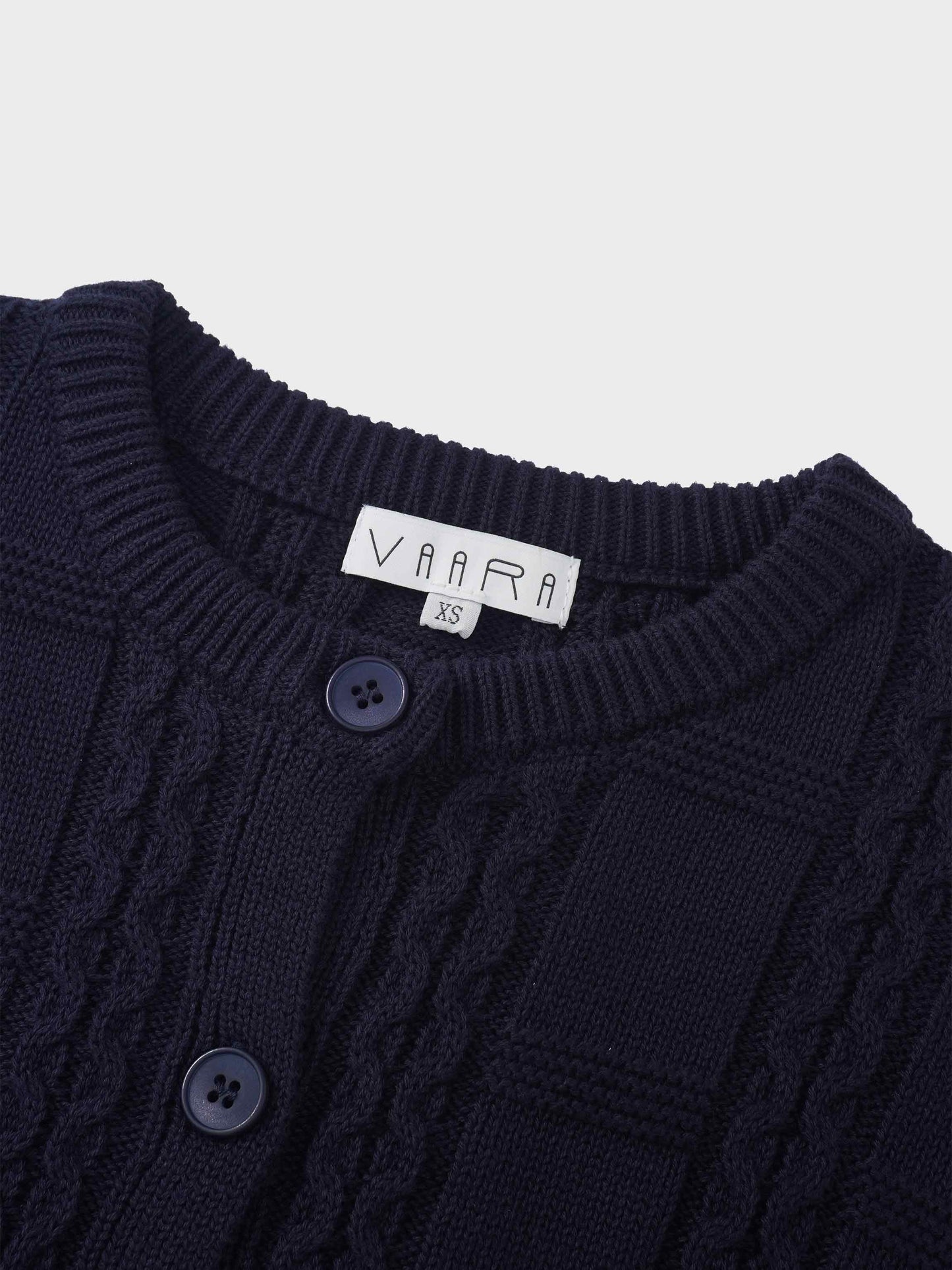 Cable Design Cardigan-Navy-2
