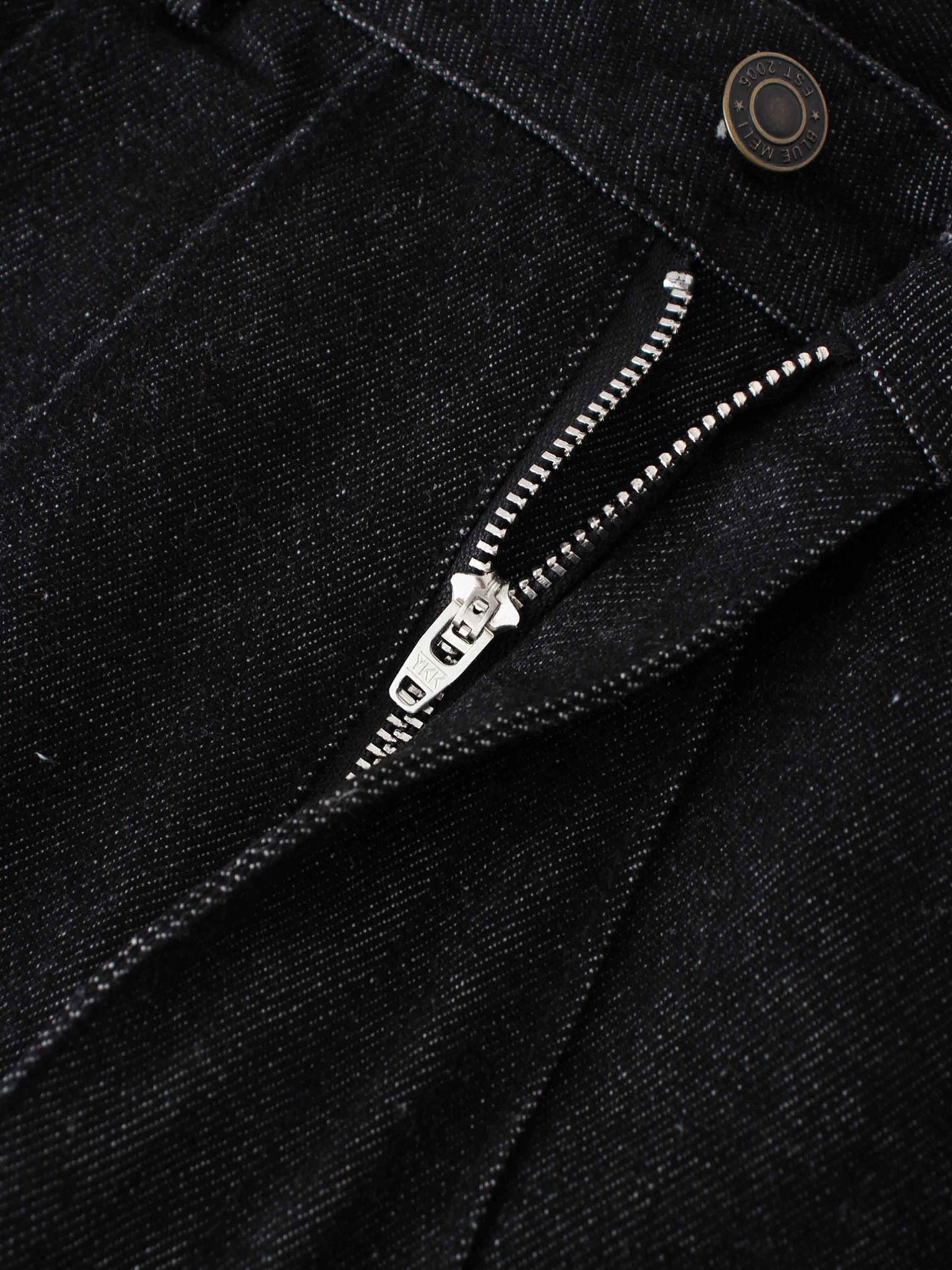 Denim Seamed Skirt-Deep Black-3