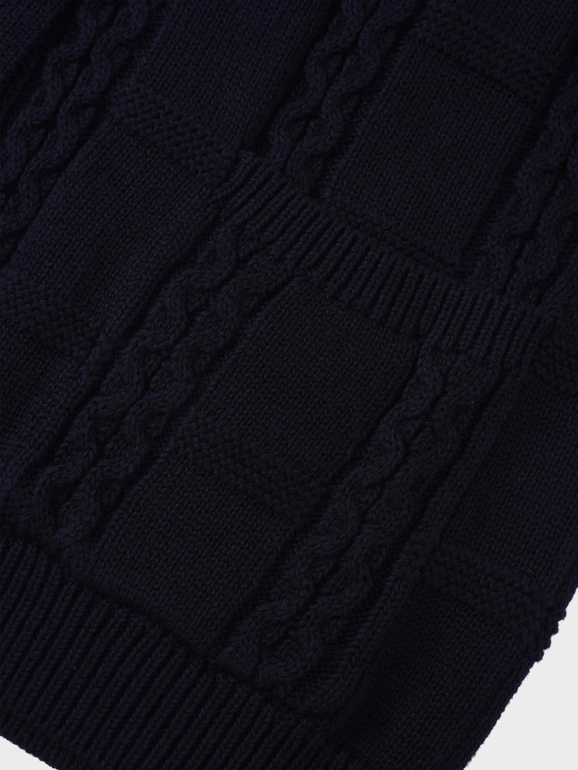 Cable Design Cardigan-Navy-4