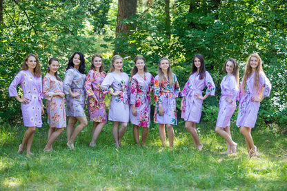 Shades of Lilac Wedding Colors Bridesmaids Robes-2