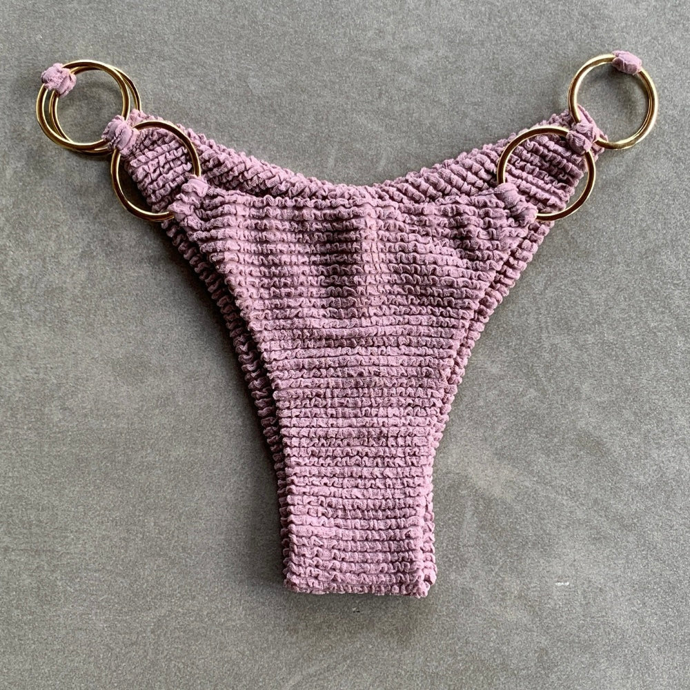 Lavender Mist Textured Luna Bikini Bottom-0