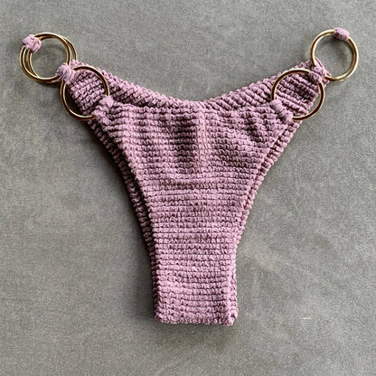 Lavender Mist Textured Luna Bikini Bottom-0