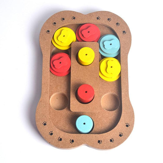Interactive Paw Print And Bone Puzzle Toy - Engage And Entertain Your Pet!-0