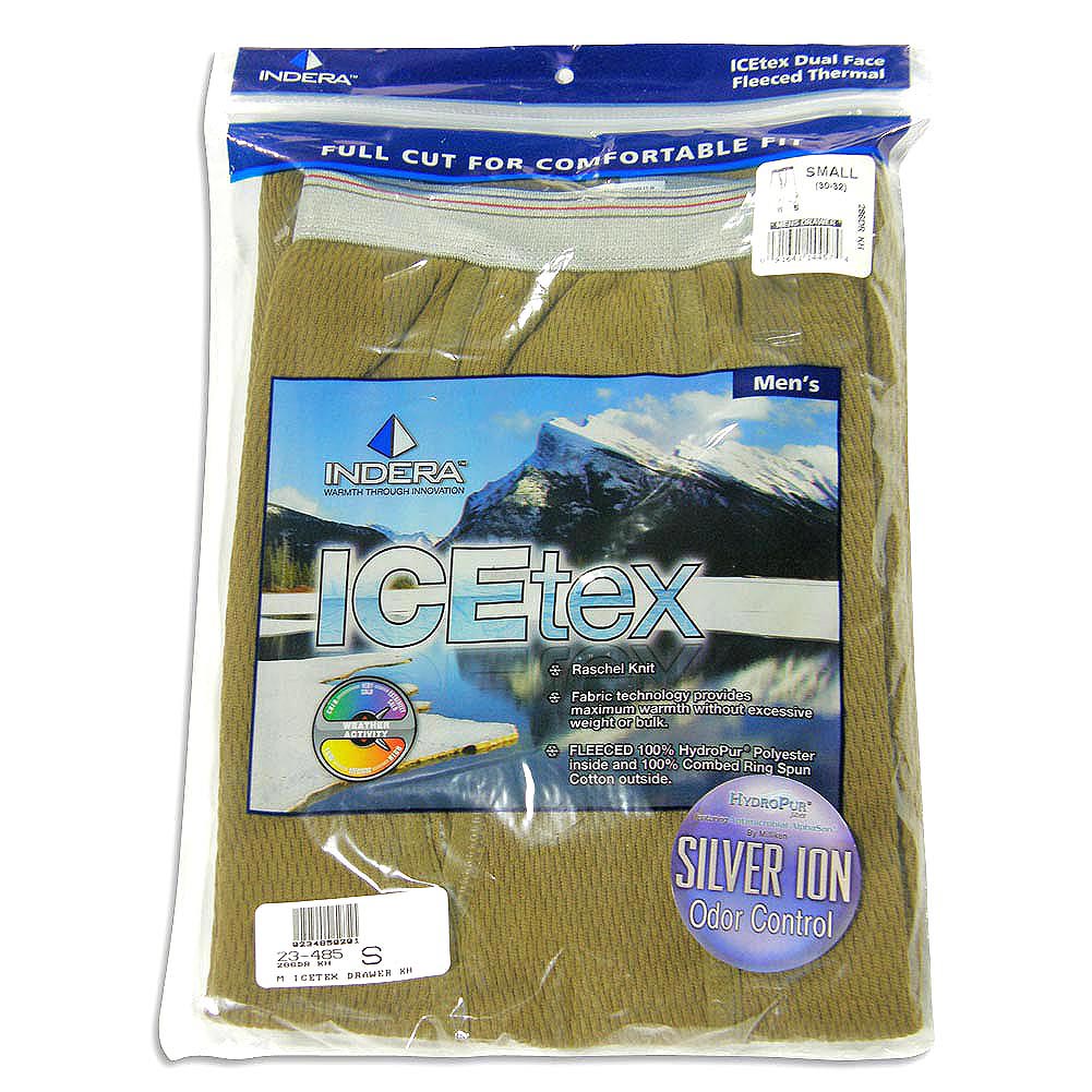 Indera Mens Regular & Big ICEtex Dual Face Fleeced Thermal Long John Pant-2