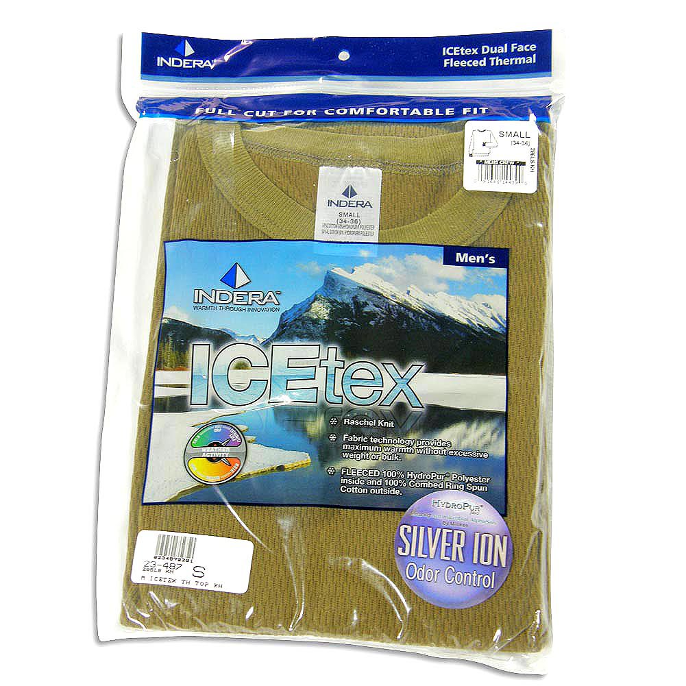 Indera Mens Regular & Big ICEtex Dual Face Fleeced Thermal Long John Top-1