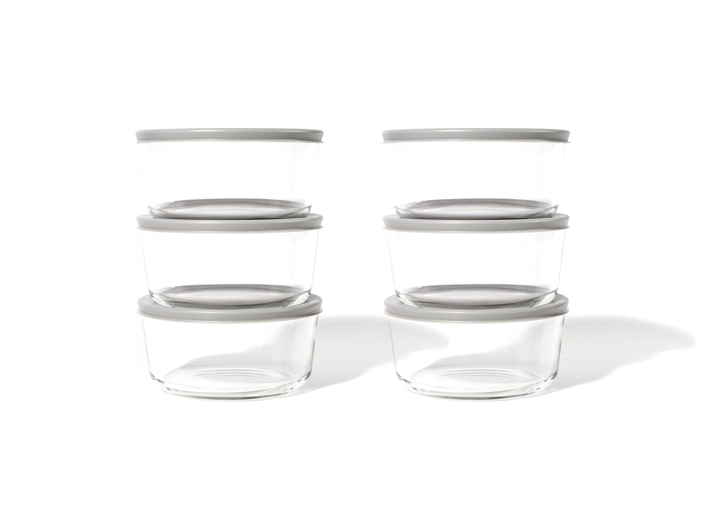 Glass Food Storage Containers - 12 Piece 2 Cup Set (6 Containers + 6 Lids)-2