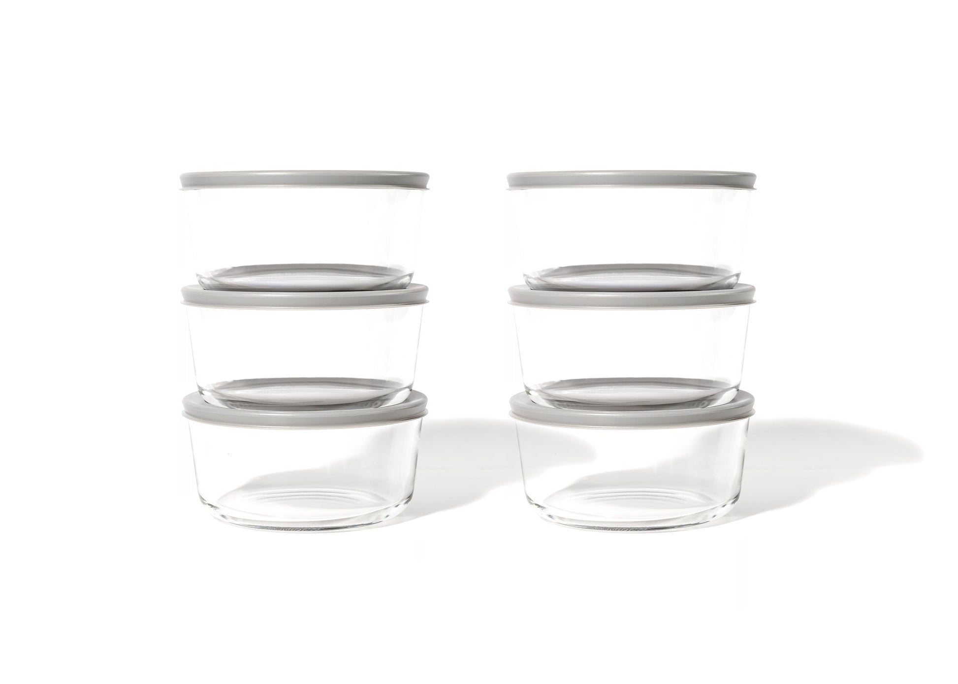 Glass Food Storage Containers - 12 Piece 2 Cup Set (6 Containers + 6 Lids)-2