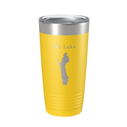 Elk Lake Map Tumbler Travel Mug Insulated Laser Engraved Coffee Cup Michigan 20 oz-19