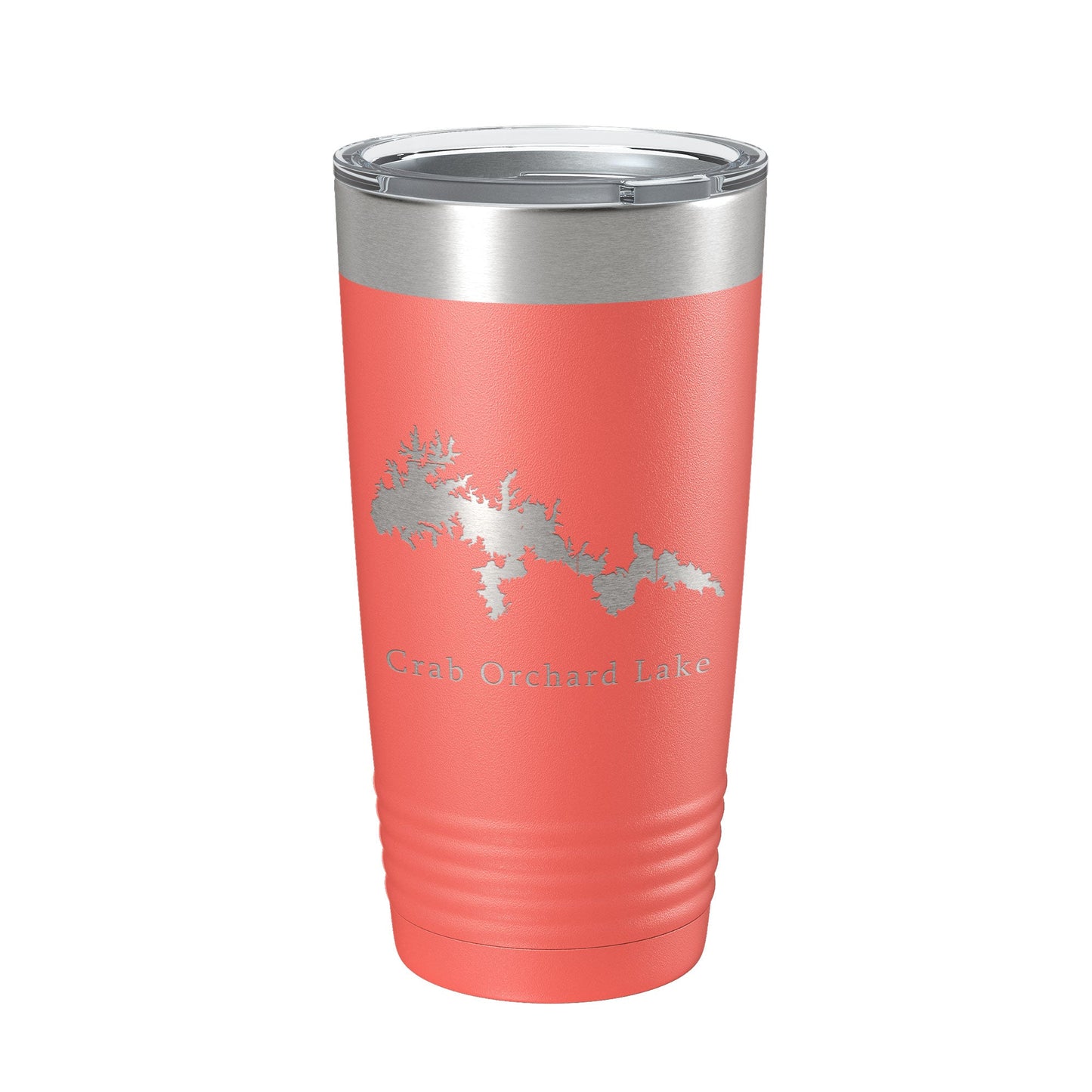 Crab Orchard Lake Map Tumbler Travel Mug Insulated Laser Engraved Coffee Cup Illinois 20 oz-20