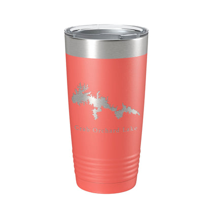 Crab Orchard Lake Map Tumbler Travel Mug Insulated Laser Engraved Coffee Cup Illinois 20 oz-20