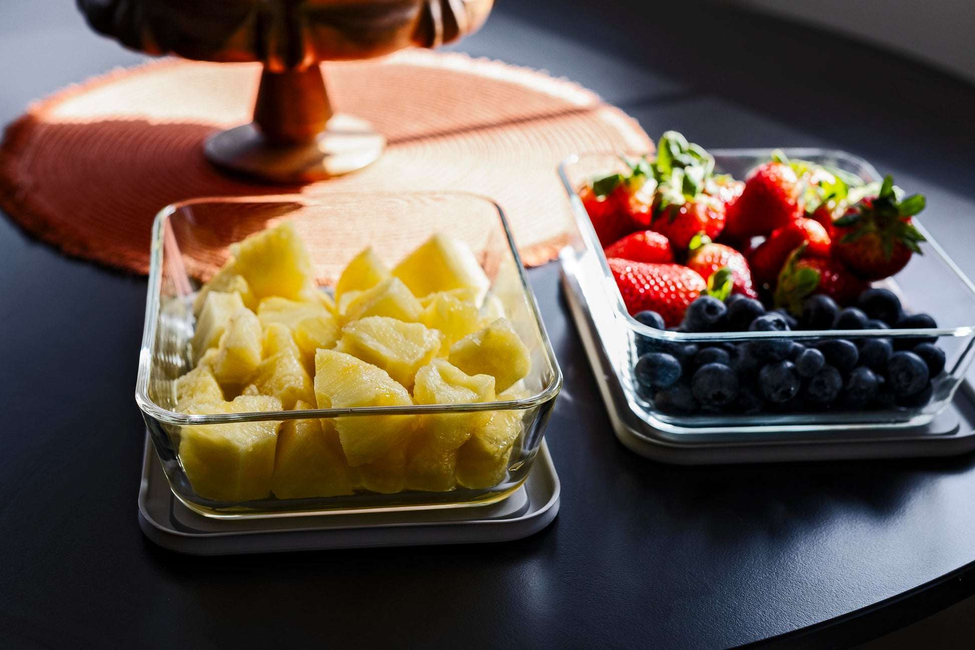 Glass Food Storage Containers - 8 Piece 6.55 Cup (4 Containers + 4 Lids) Rectangular Set-1