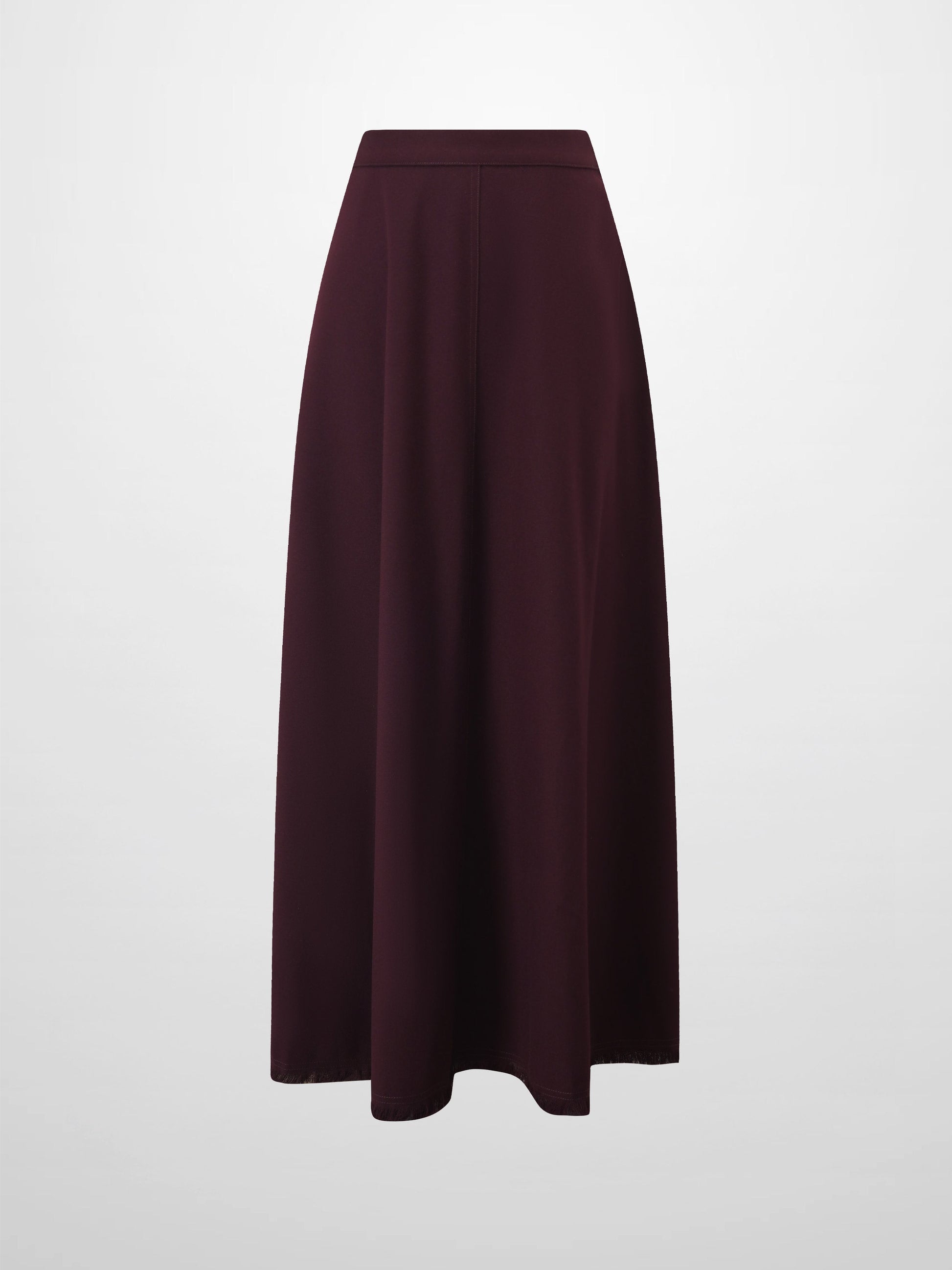 Fringe Circle Skirt-Burgundy-1