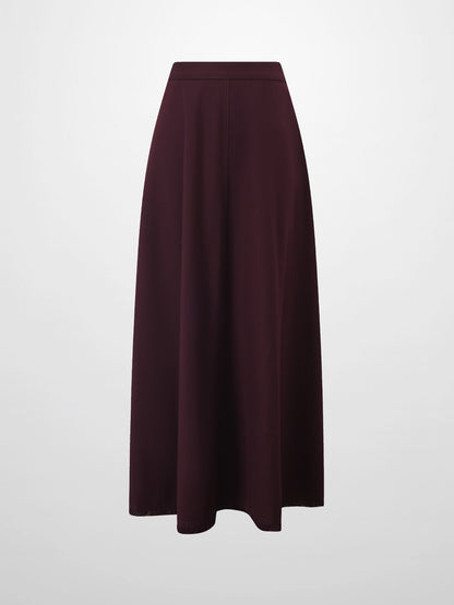 Fringe Circle Skirt-Burgundy-1