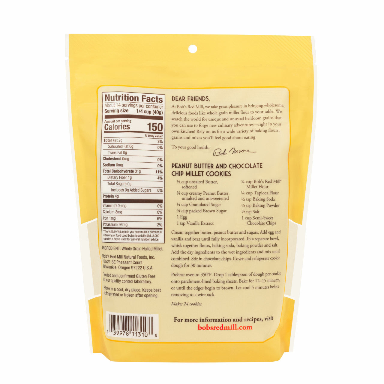 BOBS MILLET FLOUR GF ( 4 X 20 OZ   )-1