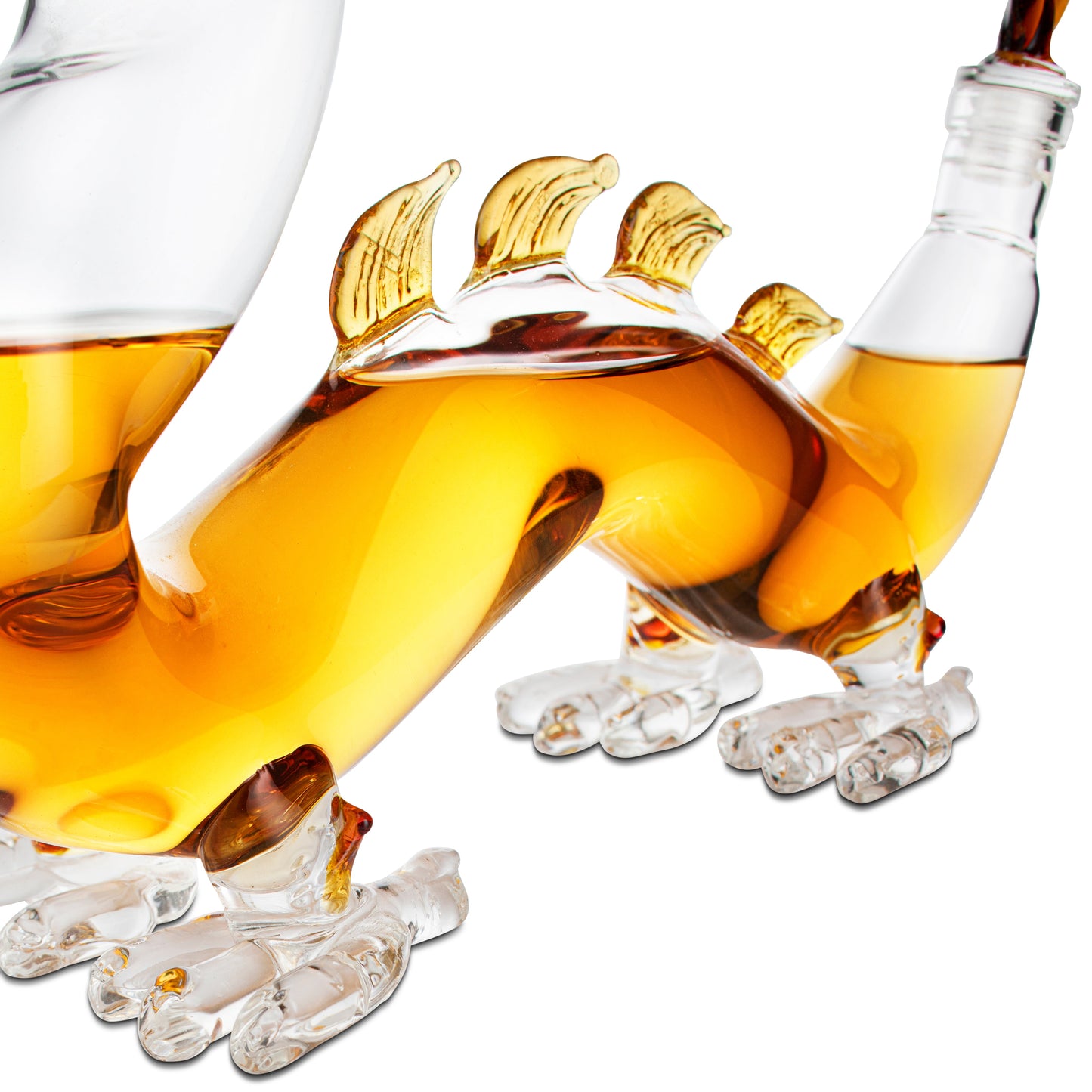 Dragon Drinking Decanter - GOT, I Drink and I Know Things - Whiskey and Wine Decanter Large 10x16" - 100% Lead-Free High Borosilicate Glass, - The Wine Savant Handblown Glass. Movie Night! (600ml)-3