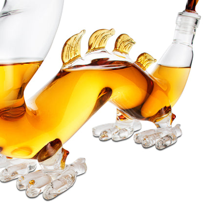 Dragon Drinking Decanter - GOT, I Drink and I Know Things - Whiskey and Wine Decanter Large 10x16" - 100% Lead-Free High Borosilicate Glass, - The Wine Savant Handblown Glass. Movie Night! (600ml)-3