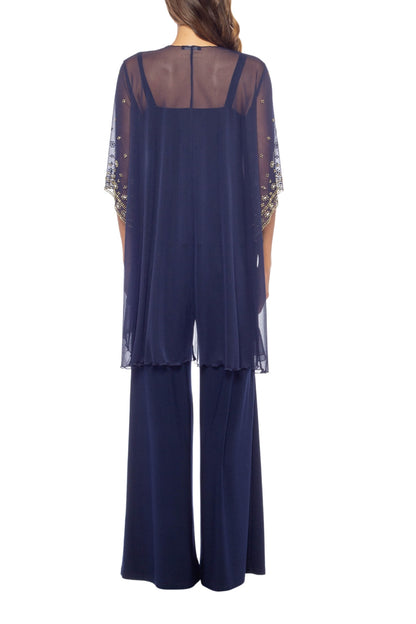 Marina Strap Neck Sleeveless Sequin Bodice Jersey Pants with Jacket-2