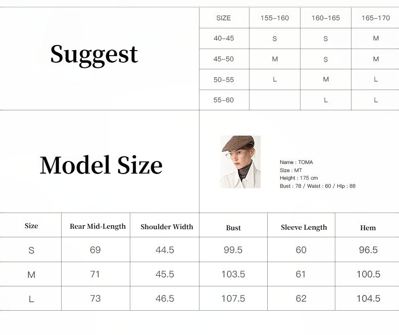 Australian Merino Wool Classic Simple Collarless Deep V-Neck Suit-2