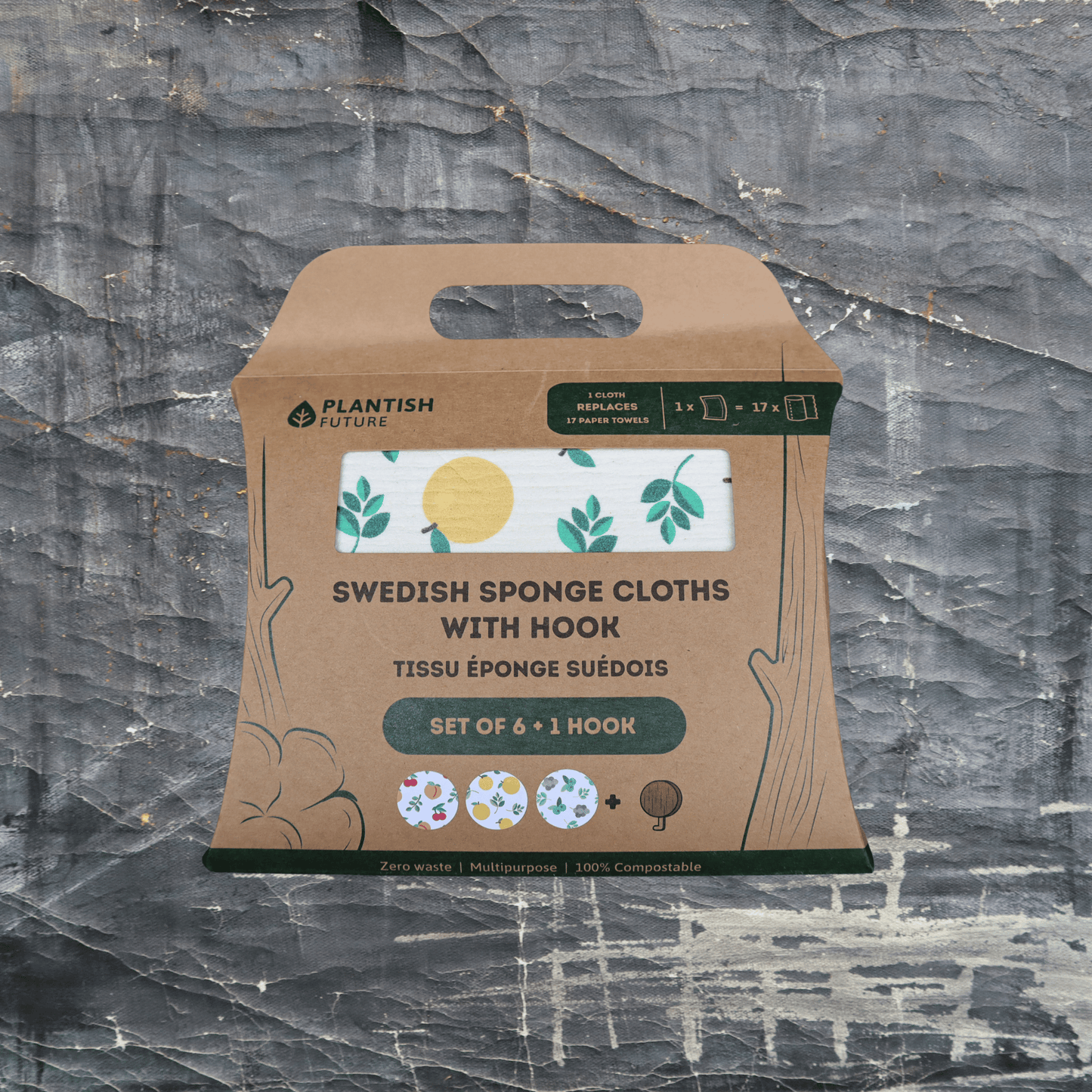 Fruity Cuties - Swedish Sponge Cloth Set + Hook-4