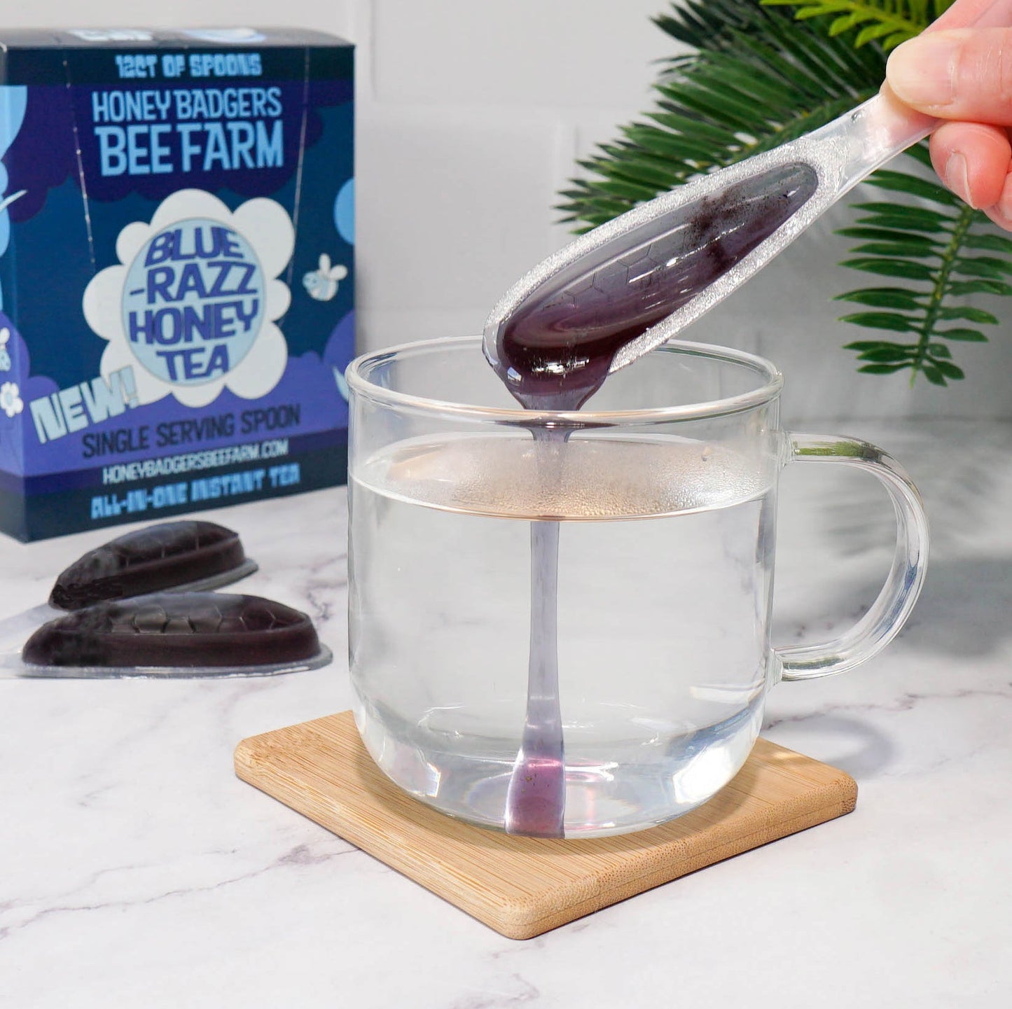 Badgers Honey Spoon /Blue Razz Honey Tea-2