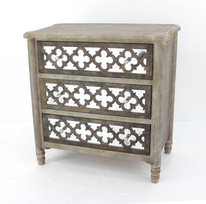 15" Brown Standard Accent Cabinet With Three Drawers-1