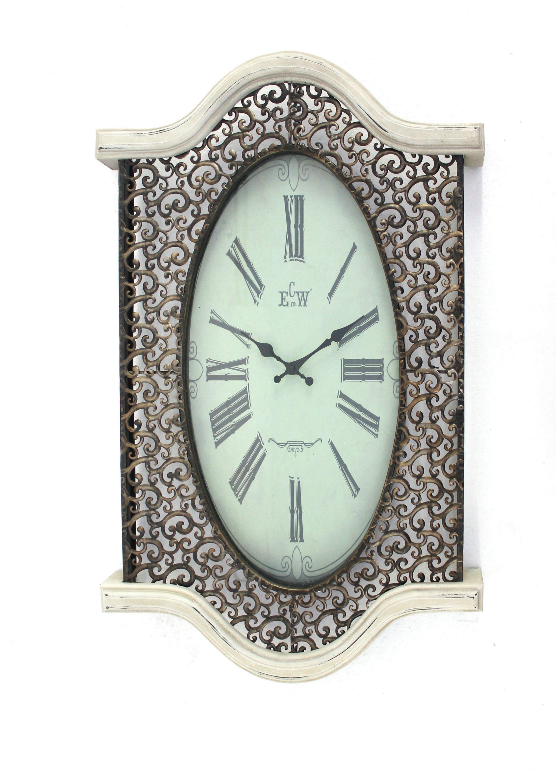 20" Novelty White Glass Analog Wall Clock-0