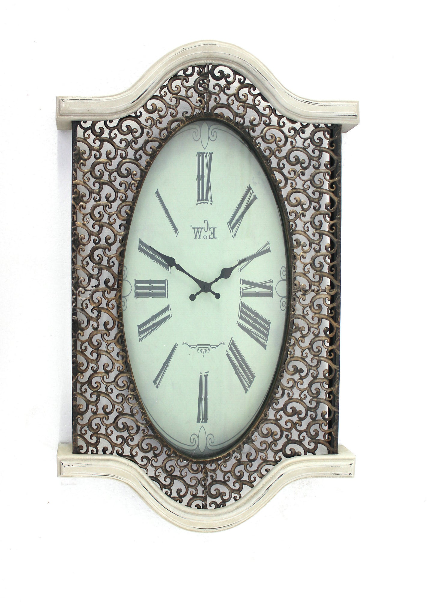 20" Novelty White Glass Analog Wall Clock-1
