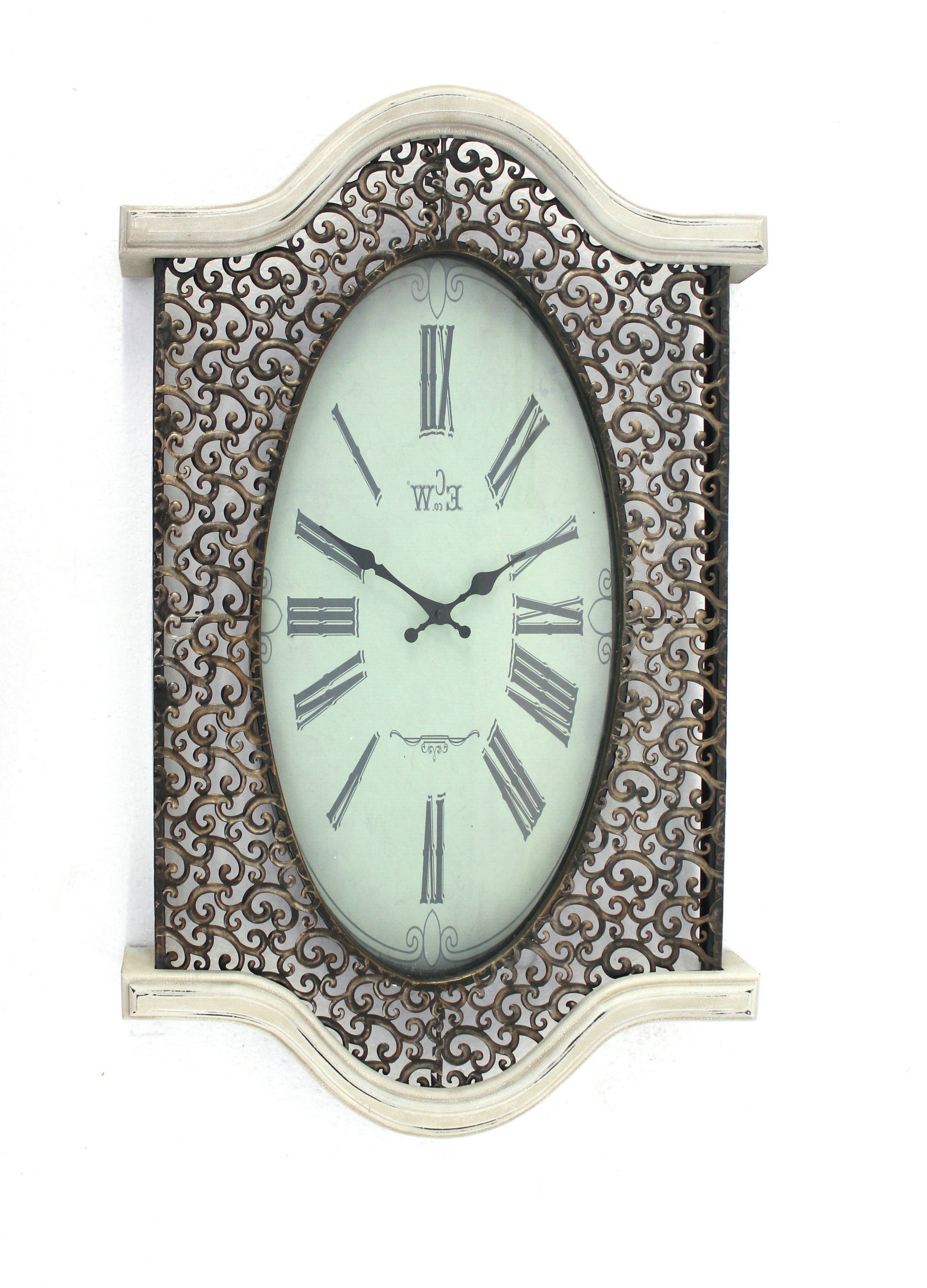 20" Novelty White Glass Analog Wall Clock-1