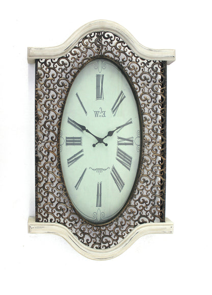 20" Novelty White Glass Analog Wall Clock-1