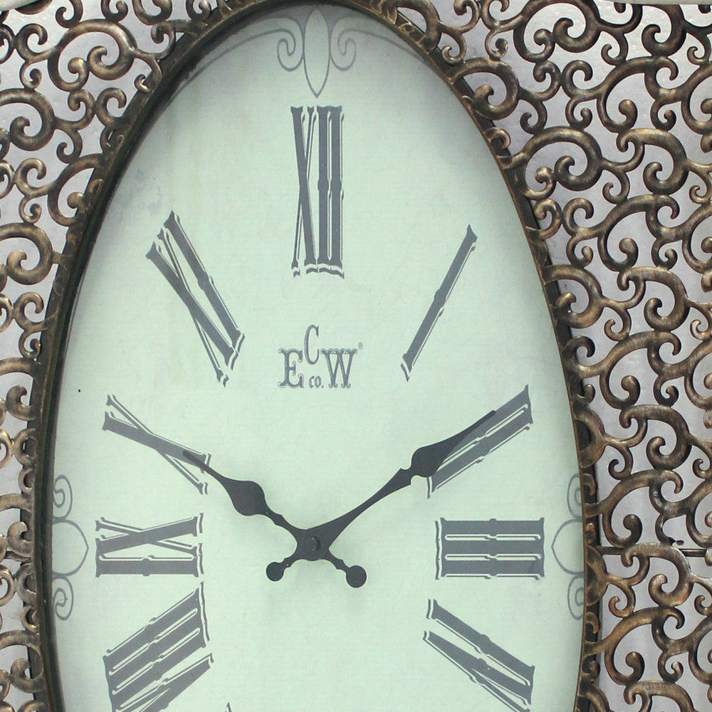 20" Novelty White Glass Analog Wall Clock-3