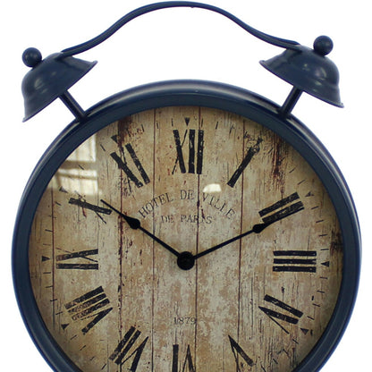 3" Round Blue Glass Analog Wall Clock-2