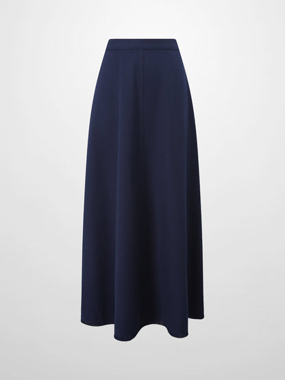 Fringe Circle Skirt-Navy-1