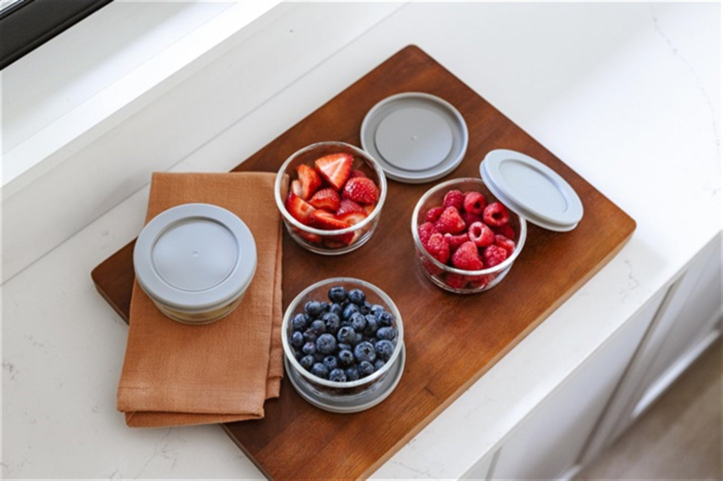 Glass Food Storage Containers - 16 Piece 1 Cup Set (8 Containers + 8 Lids)-4