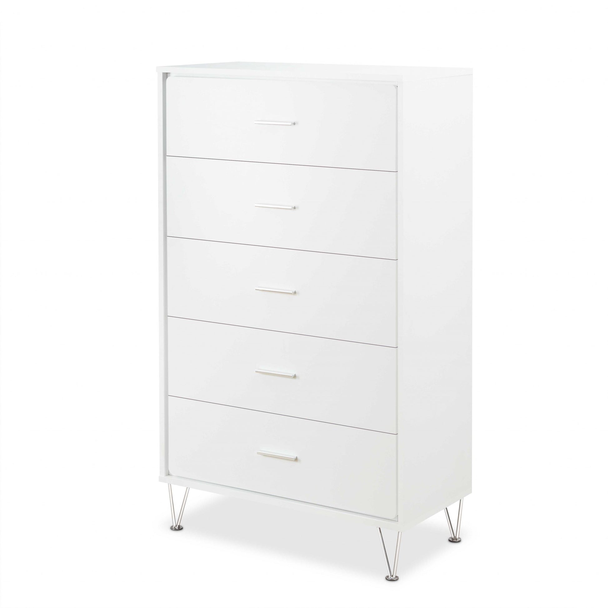 32" White Five Drawer Standard Chest-2