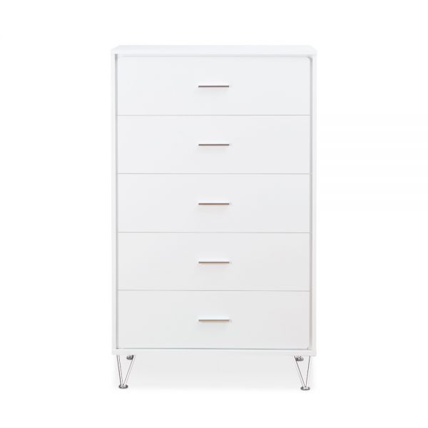 32" White Five Drawer Standard Chest-1