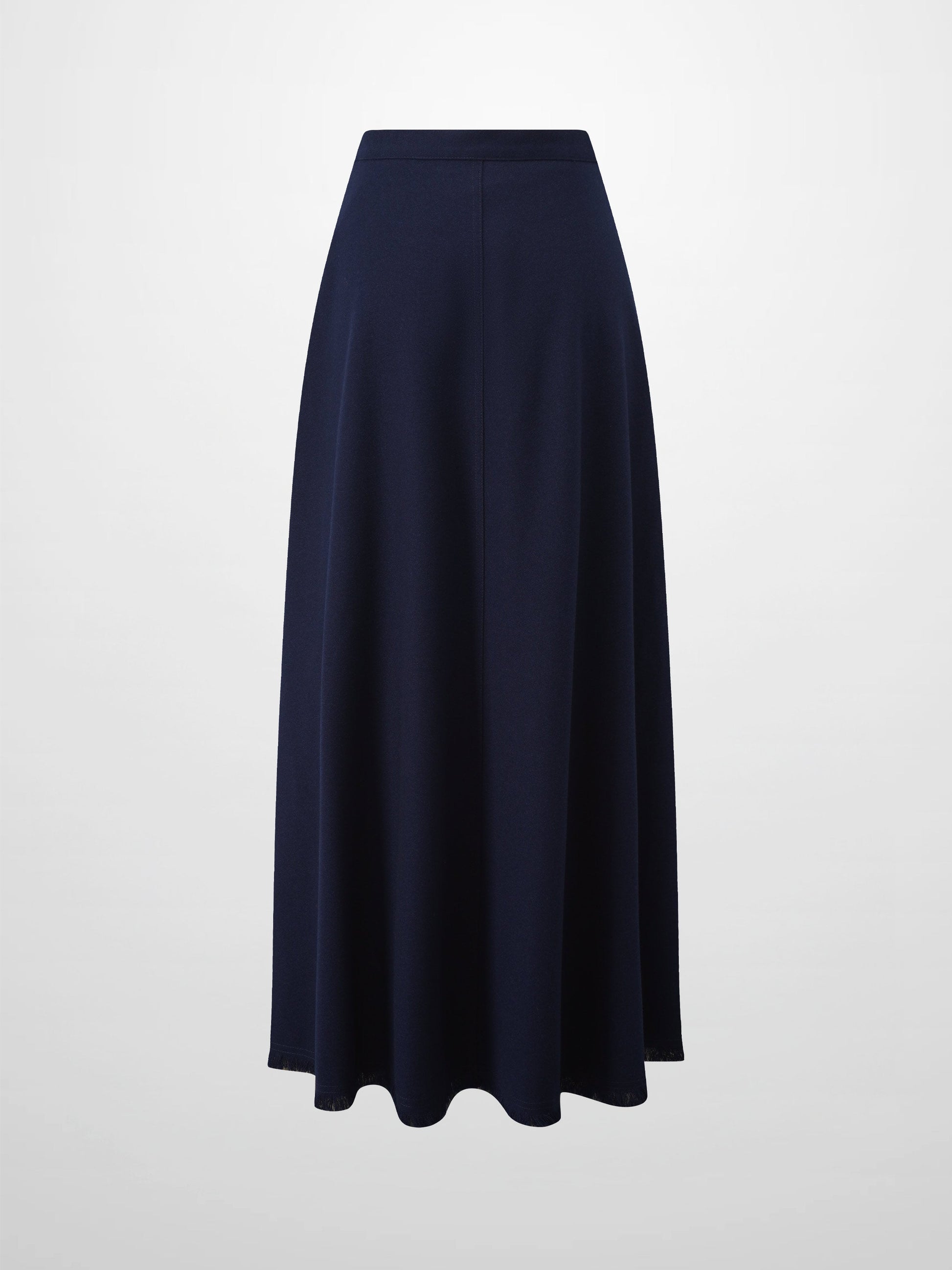 Fringe Circle Skirt-Navy-2