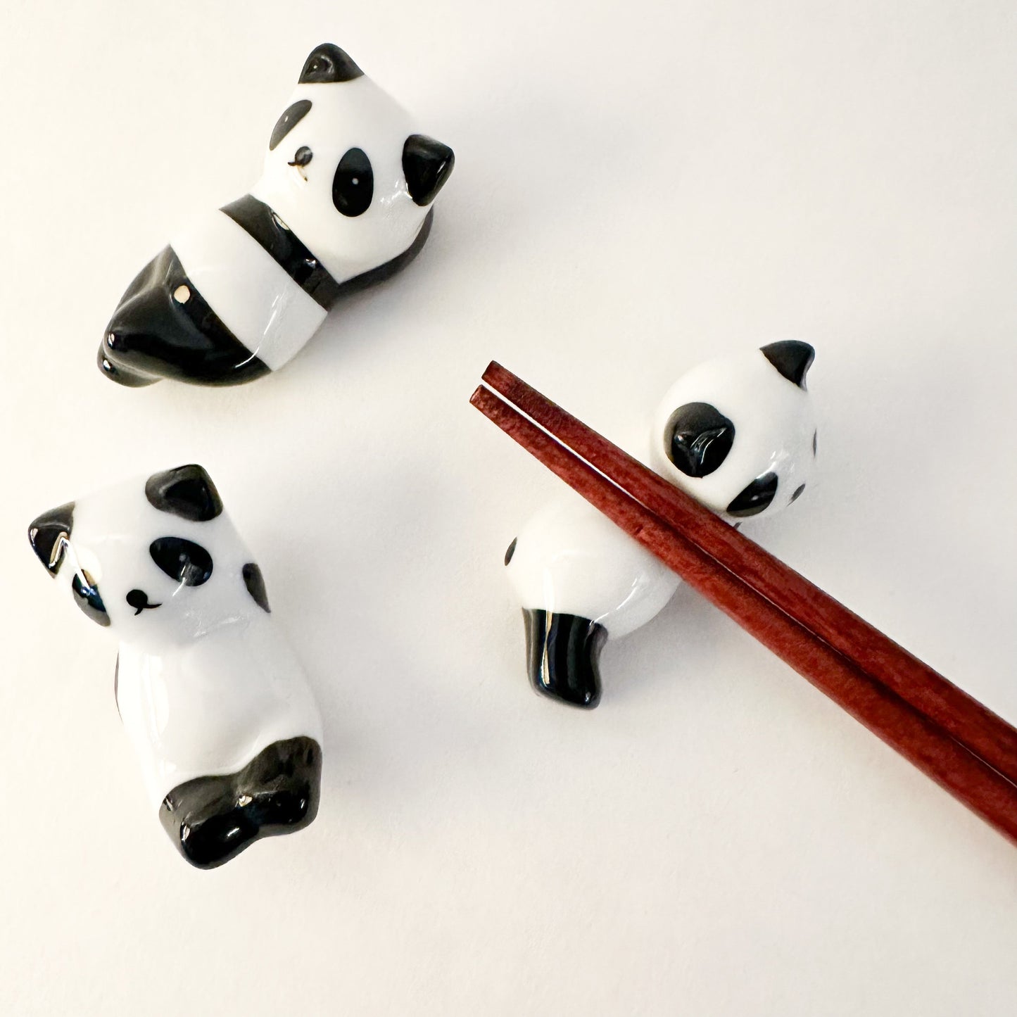 Handcrafted Ceramic Panda Chopstick Rests-0