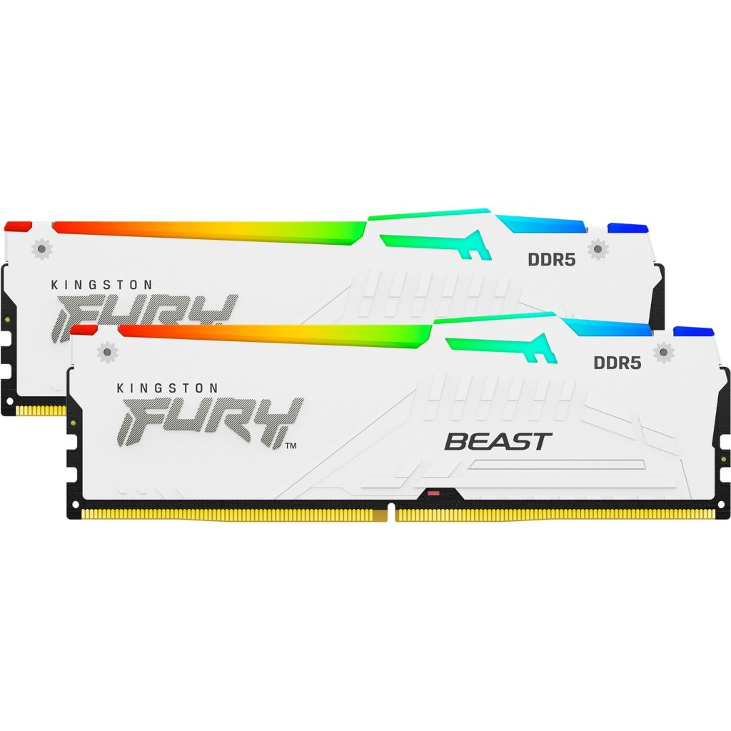 Kit Memorie Kingston Fury Beast RGB AMD EXPO/Intel XMP 3.0, 64GB, DDR5-6000MHz, CL36, Dual Channel (KF560C36BWEAK2-64)-0
