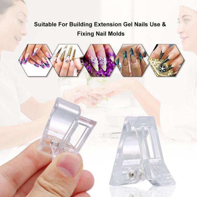 5-50Pcs Nail Tips Clip Clamps For Poly Gel Quick Building Extension Builder Tool-3