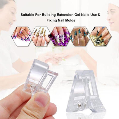 5-50Pcs Nail Tips Clip Clamps For Poly Gel Quick Building Extension Builder Tool-3