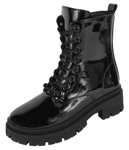 CYNTHIA-7 Black Patent Top Moda-1