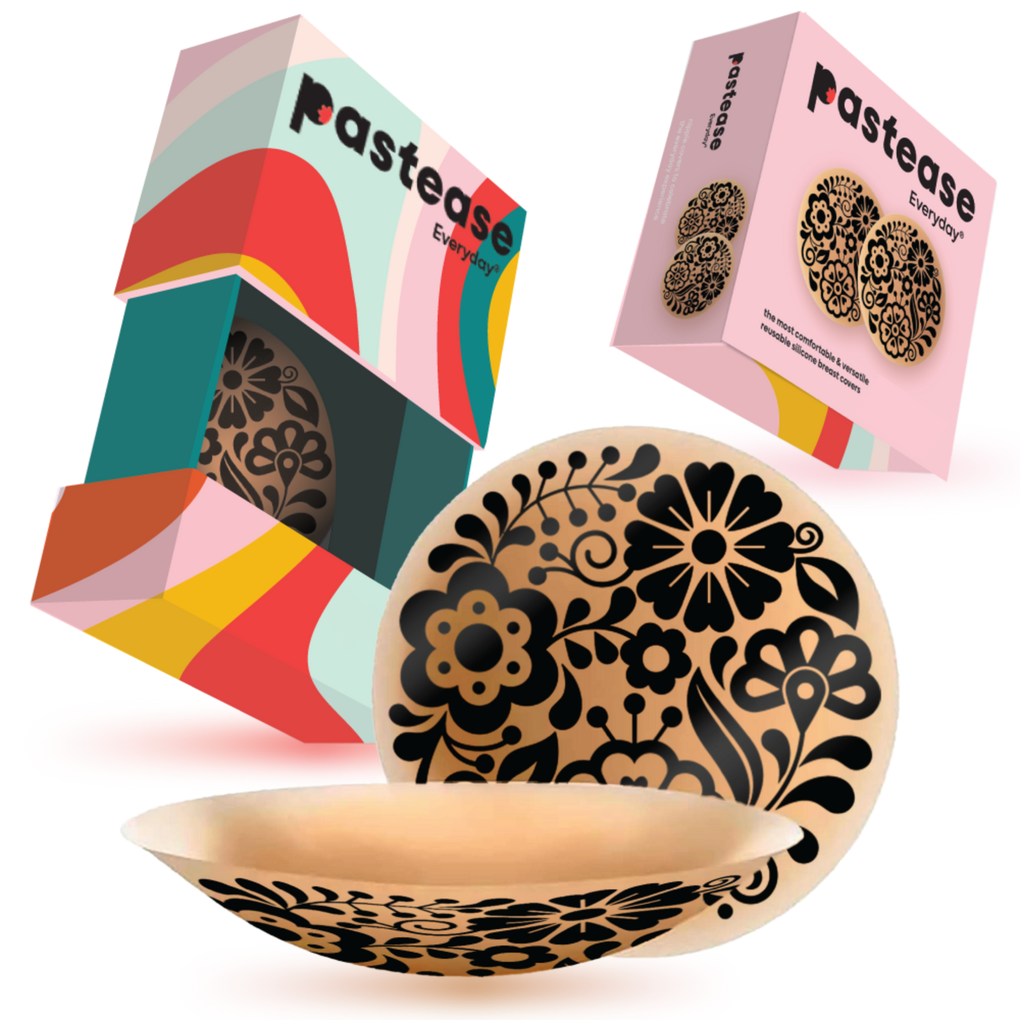 5-Pack: Pastease Everyday® Nipple Cover Sticky Adhesive Silicone Nipple Pasties Reusable Pasty Breast Covers for Women with Travel Box-8