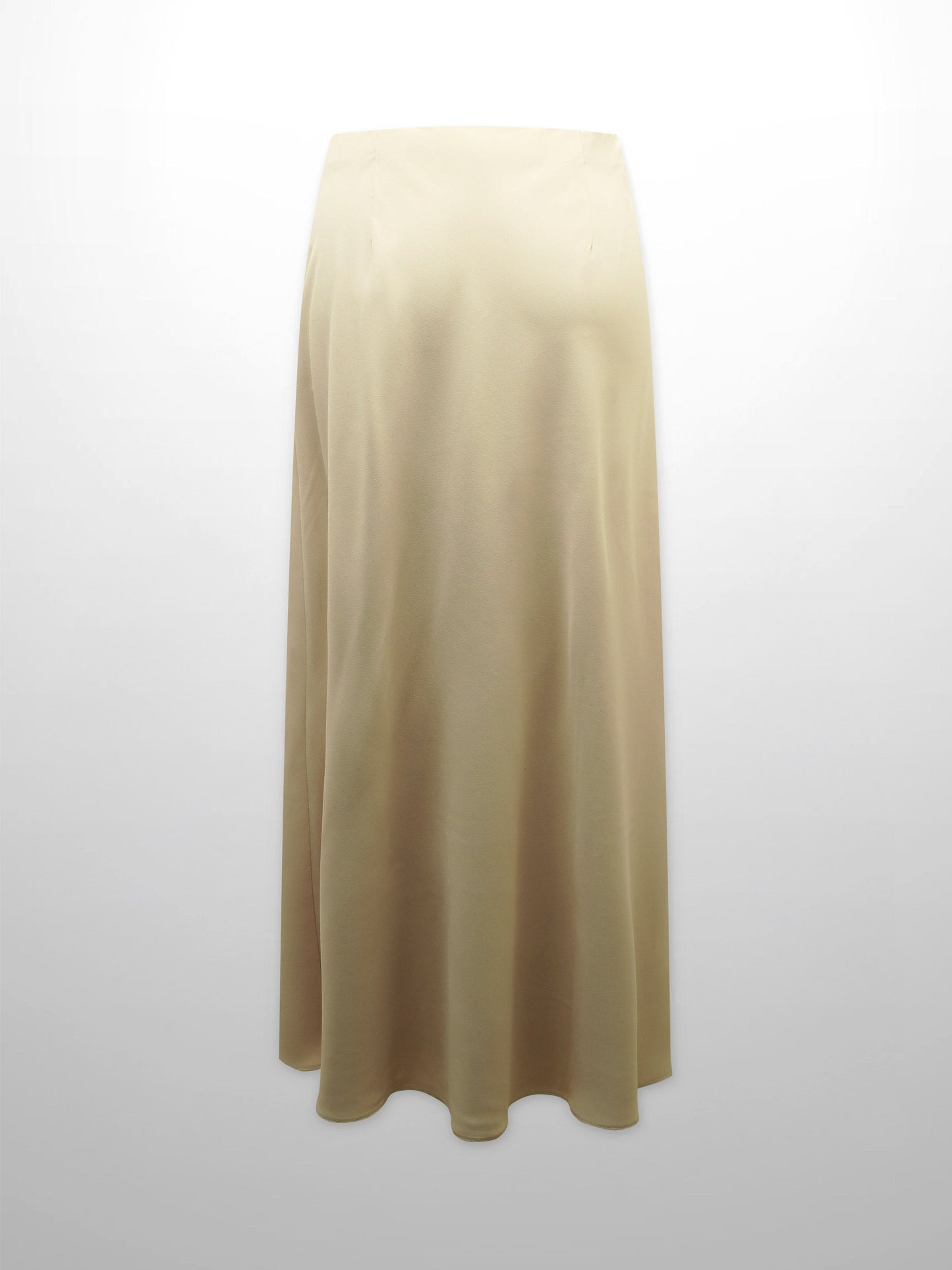 Crepe Slip Skirt-Tan-1