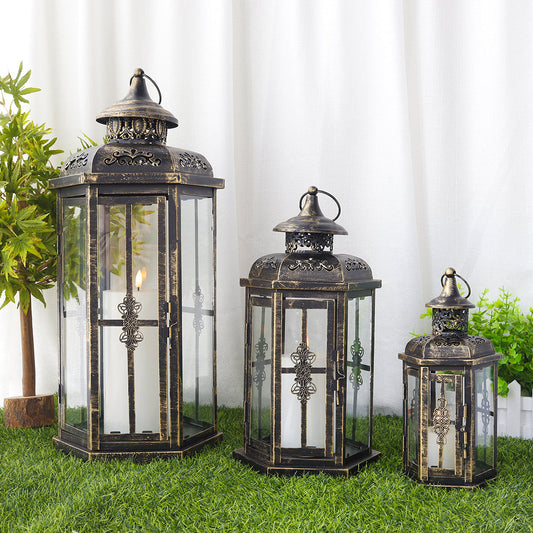 20.5''&14"&10" H Set of 3 Outdoor Candle Lanterns-0